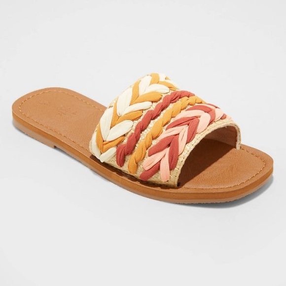 Universal Thread Shoes - Universal Thread Eve Square Toe Raffia Sandals